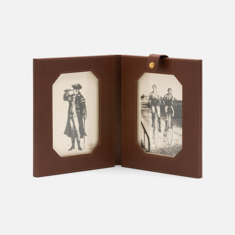Muir, Tobacco, Double Frame, 5"X7", Full Grain Leather, Tobacco
