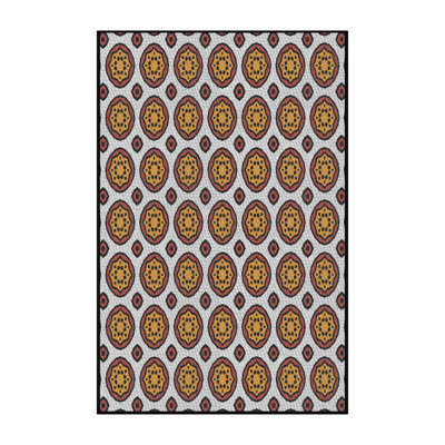 Tapis géométrique brun / gris