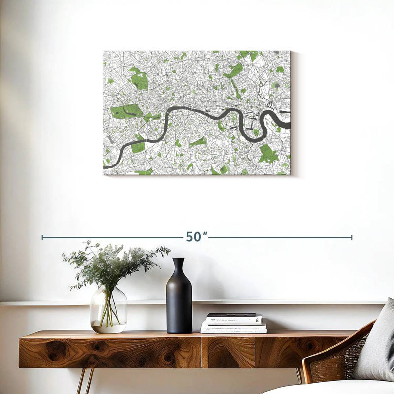 Carte du métro Aliaz London, H 20 po x l 30 po
