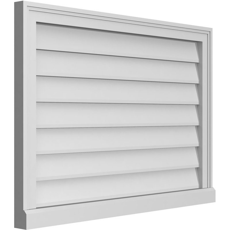 Cadre de seuil Brickmould, brun clair apprêté, H 24 po x l 34 po x P 2 po