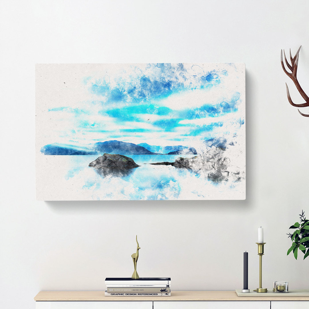 View of Glencoe in Scotland - Wrapped Canvas
