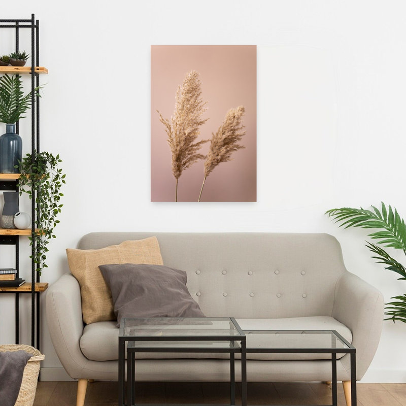 Print, Pink/Tan, 60.96 cm H x 40.64 cm W