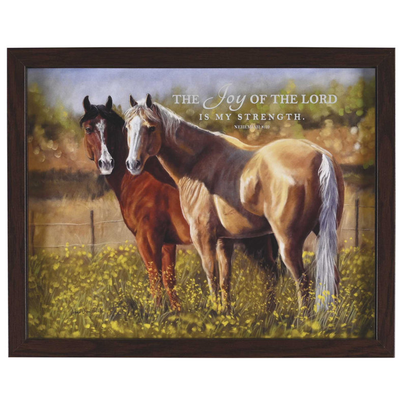 Art mural encadré, "Chevaux de la joie"