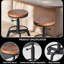 Tabouret pivotant en bois massif Erandekar