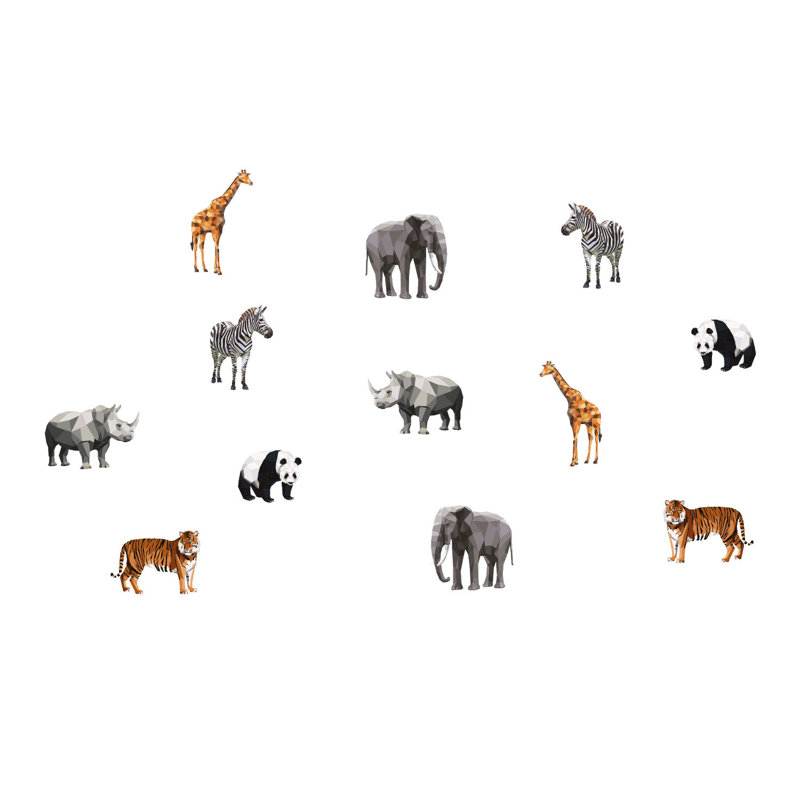 Geometric Safari Wall Sticker Pack