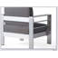 Fauteuil club CAPE CORAL MP2 avec structure en aluminium résistant aux intempéries et coussin en mousse haute densité pour un confort ultime