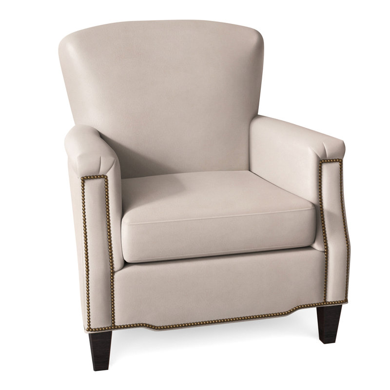 Vincent Armchair, Plantation, French Natural, Rio Mineral Genuine Leather