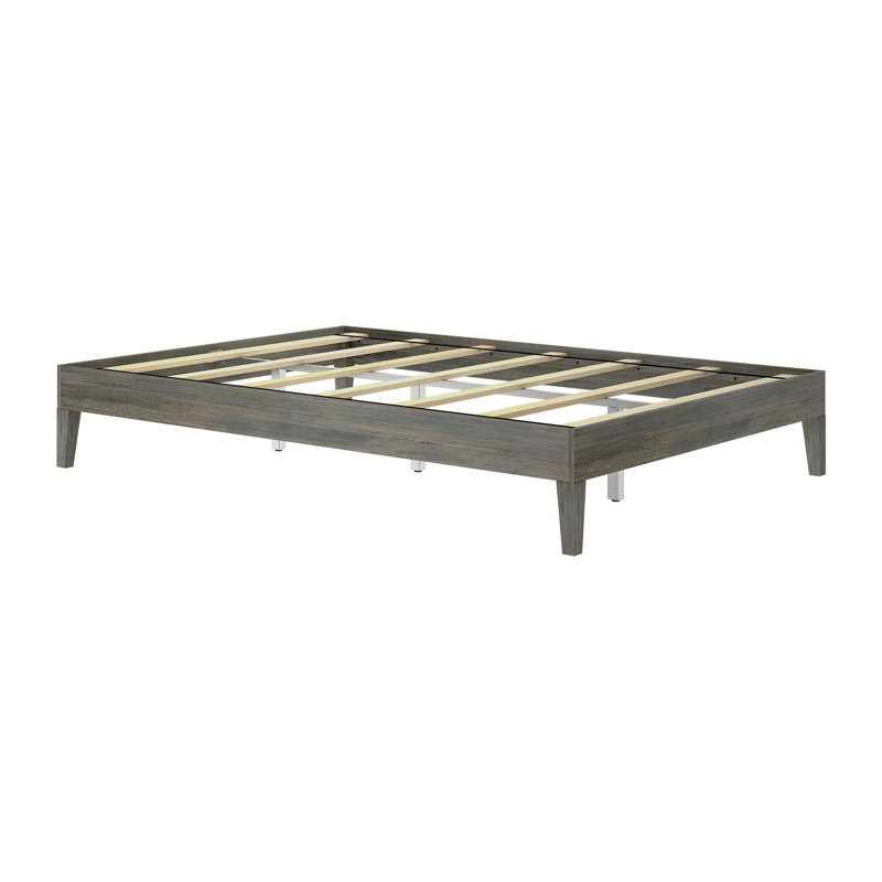 Arikah Solid Wood Bed, Driftwood, Queen