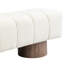 Banc de salle à manger en tissu chenille beige, poids 300 lb, sans assemblage, idéal pour la chambre à coucher, le vestibule et l'espace, pieds au sol