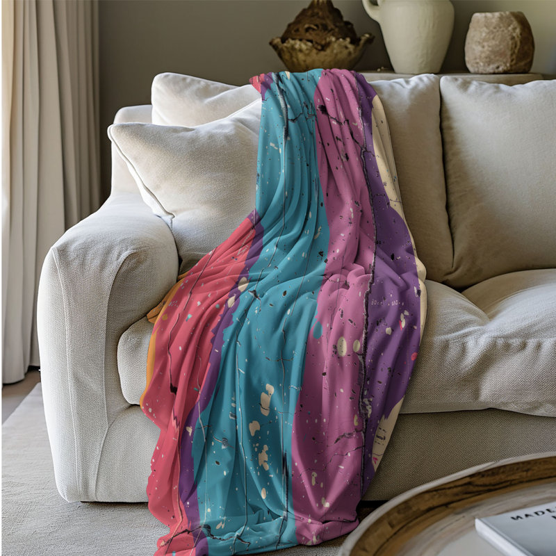 Couleurs vieillies - 1 pièce Sherpa Premium, Lit simple