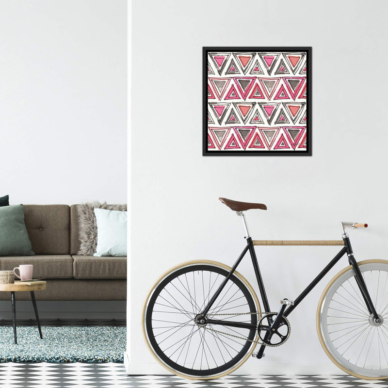 Art sur motif d’accents chic, H 18 po x l 18 po x P 1,5 po, Toile avec cadre noir