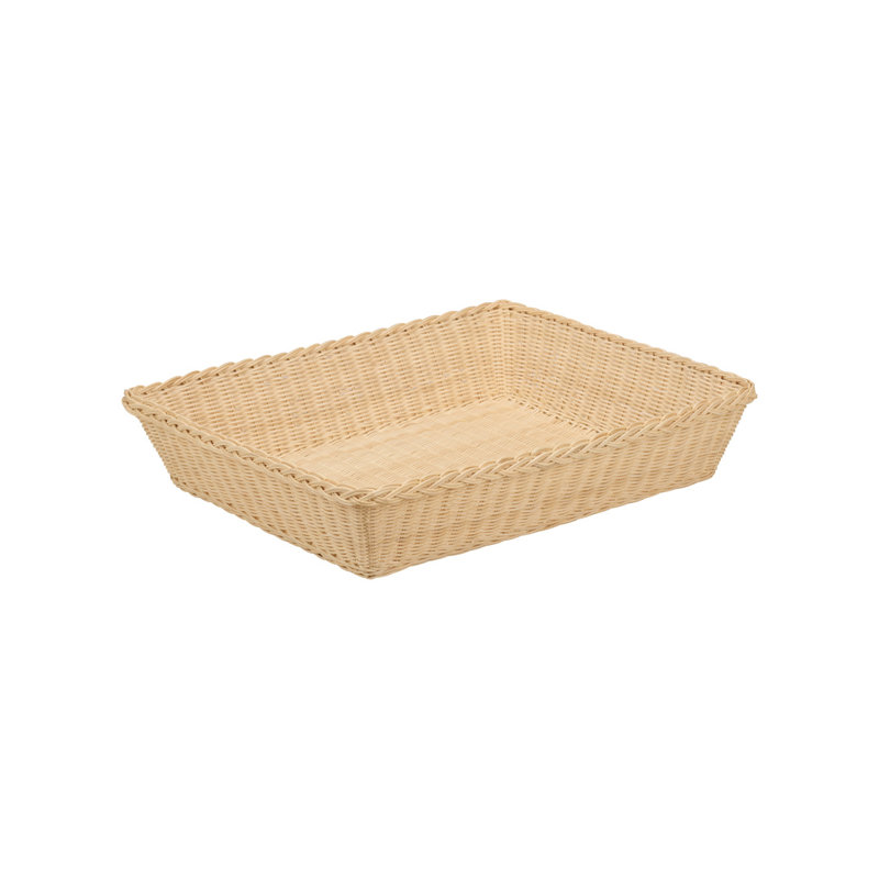 Rattan Decorative Basket, 5" H x  24" W x  20" D