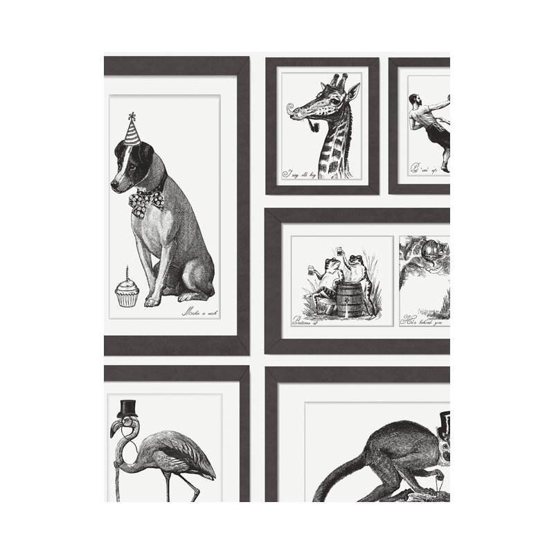 Mcbride 10m x 53cm Wallpaper Roll, Black/White