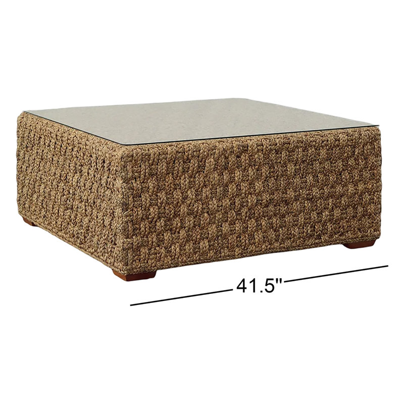 Table basse à 4 pieds Laguna, H 19 po x L 41,5 po x l 41,5 po