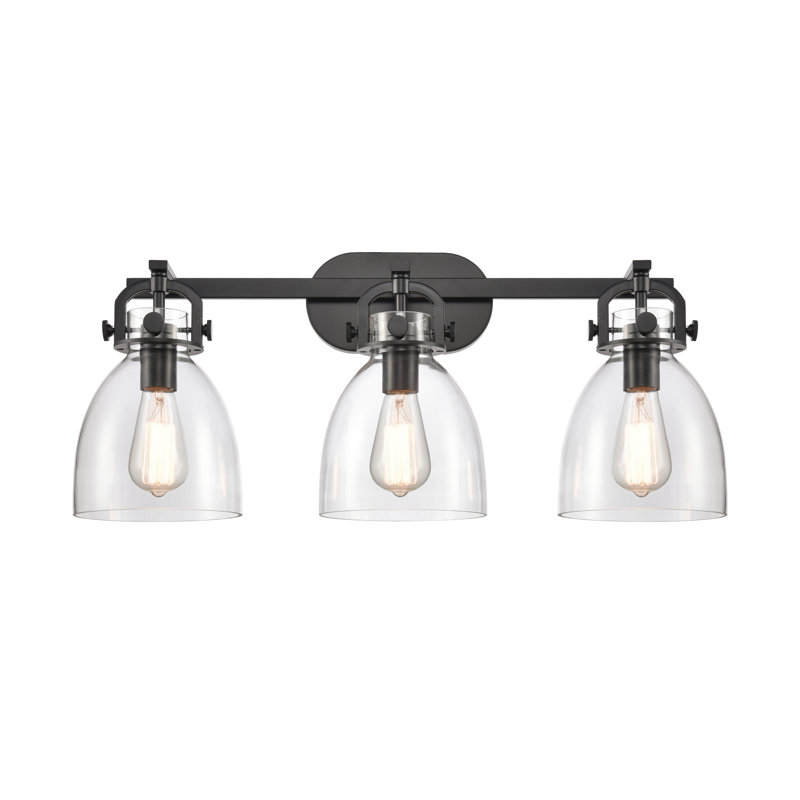 Éclairage pour meuble-lavabo 3 lumières Shauna Bell, Noir mat, Incandescente