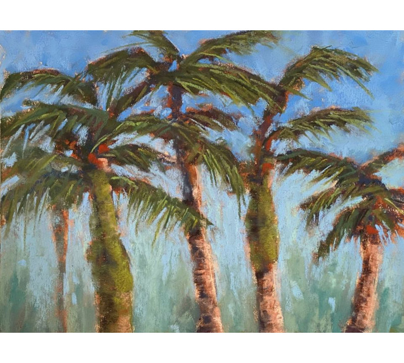 Palm Reader Print by Dina Gardner, 19" H x 25" W x 2" D, Black Framed Canvas, No Mat