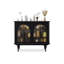 Buffet en bois massif noir-325386555