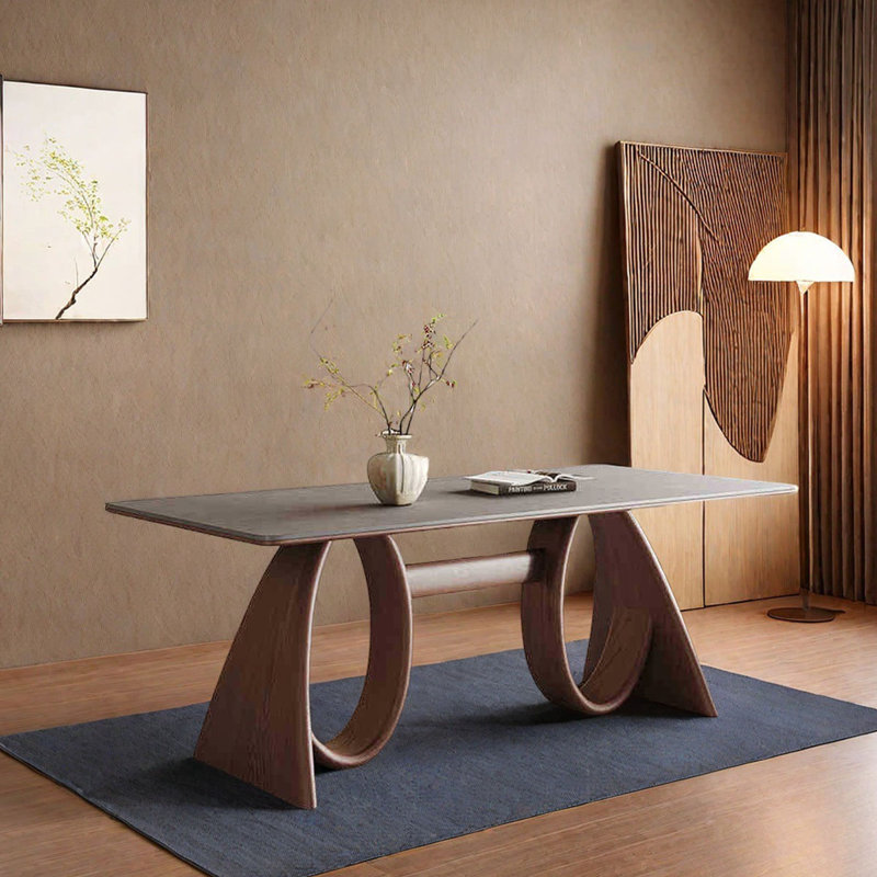 Table de salle à manger Mid-Century, H 29,5 po x L 78,7 po x l 31,5 po