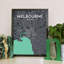 Melbourne City Map - No Frame Print-1288844468