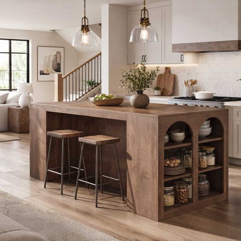 Grande table à manger de 78,7 pouces avec étagères de rangement et espace pour s'asseoir