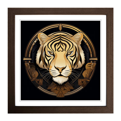 Tiger Art Deco No.1 - Framed Print