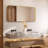 Cozy Design Tempered Glass Framed Wall-Mounted Bathroom Vanity Mirror-102799394-102799396-102799387