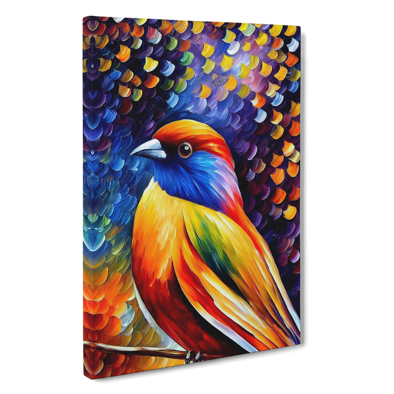 Beautiful Feathers No.1 - Wrapped Canvas Painting, 50cm H x 35cm W x 3cm D