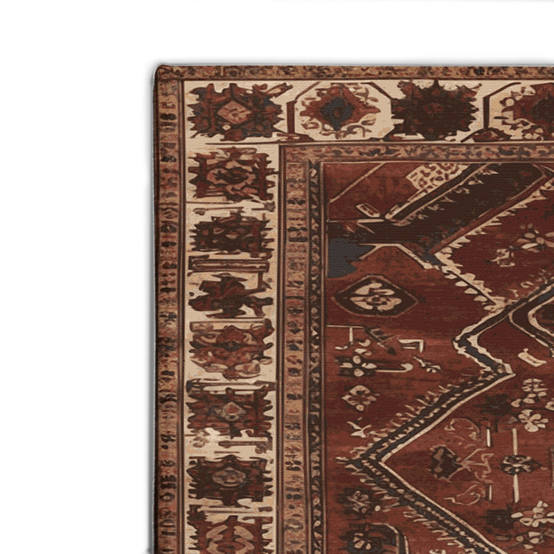 Tapis d'intérieur et d'extérieur brun Persian, Rectangulaire 2 pi x 3 pi