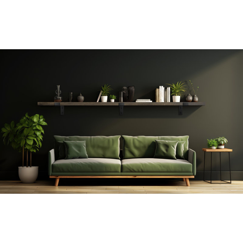Emerald Lee Poplar Bracket Shelf, 1" H x 72" W x 4.5" D