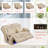 Power Reclining Sofa With Heat And Massage, Dual Recliner Loveseat With Cup Holders And And Led Lights-954389535