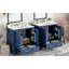 Ensemble de meuble-lavabo 60 po avec double meuble-lavabo, double lavabo en céramique, tablette de rangement et tiroirs divisés-114410937