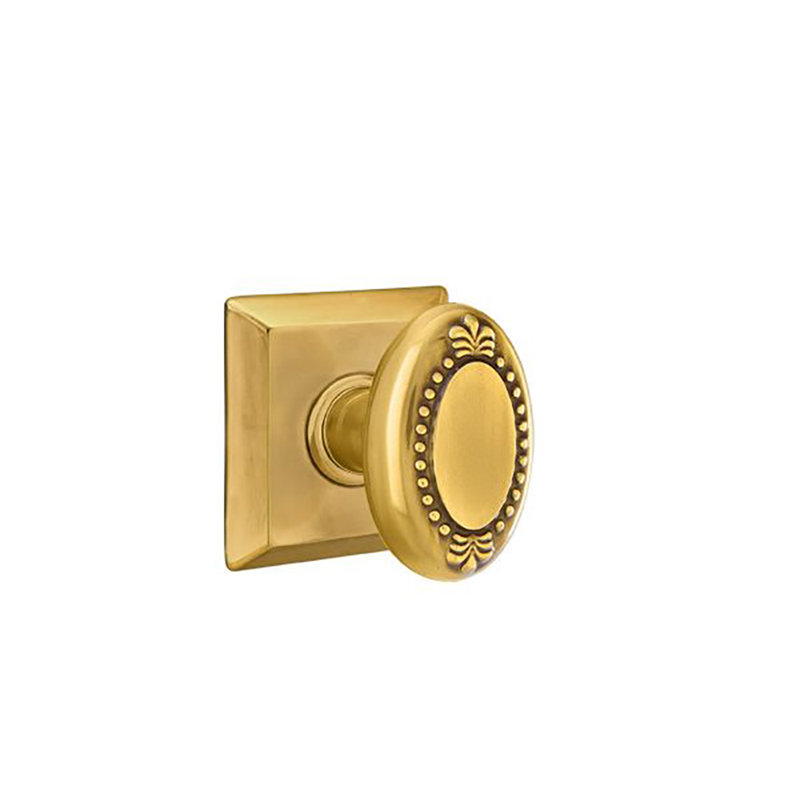 Double œuf perlé bouton avec rose Quincy, Antique français