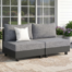Gray Aluminum Exposed Tube Single Armchair