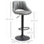 Ensemble de 2 tabourets de bar, tabourets de bar pivotants à hauteur réglable, base ronde en métal lourd et repose-pieds, gris