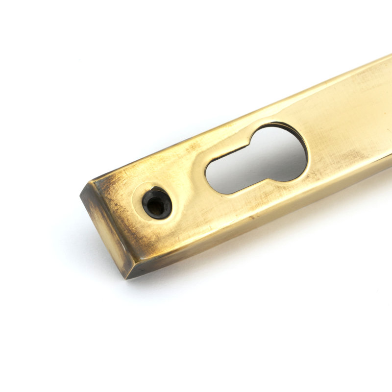 Brompton Keyed (Entry) Right Hand Door Handle, Aged Brass, Right
