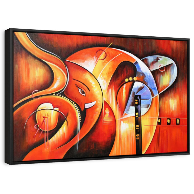 Impression abstraite sur toile Ganesha, H 13 po x l 19 po