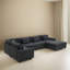 Canapé modulaire rembourré en U de 128 po pour le salon-1677098028
