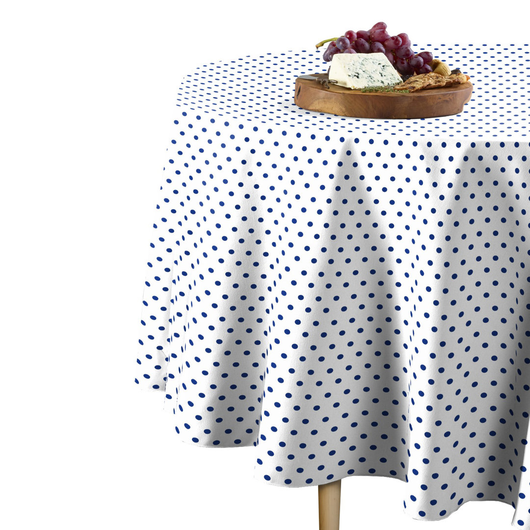 Cordi Nautical Dots Round Tablecloth East Urban Home