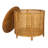 Round Bamboo and Rattan Accent Storage Table-626557102