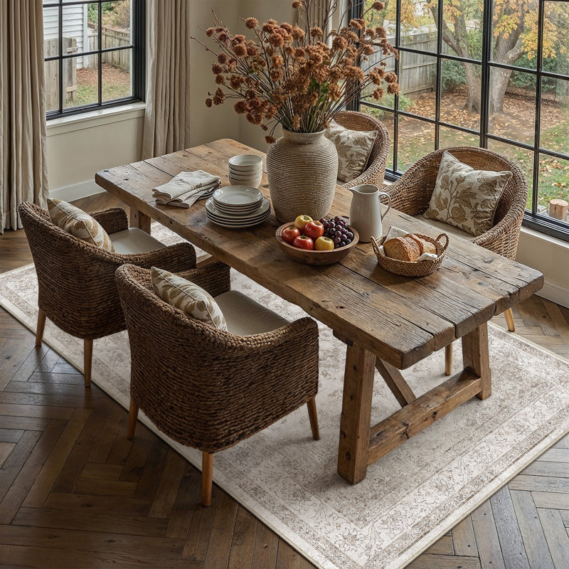 Stella Machine Washable Oriental Area Rug, Rectangle 3' x 5', Ivory