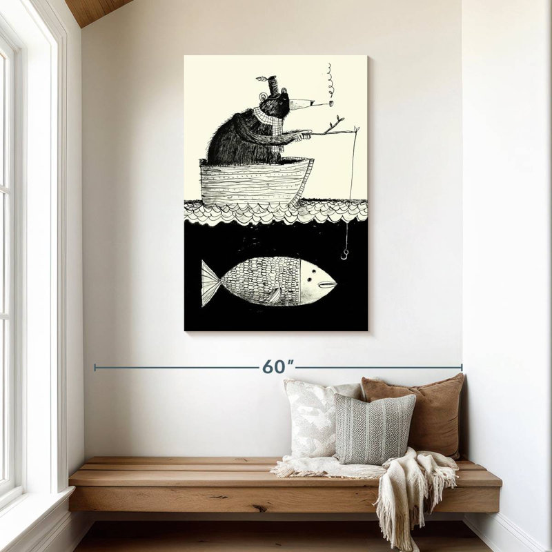 Ashelle Night Fishing, 45" H x 30" W