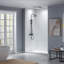 Panneau de douche et de baignoire à surface solide blanc mat, contour, installation rapide, découpable, épaisseur de 0,138 po-113370338-89905317