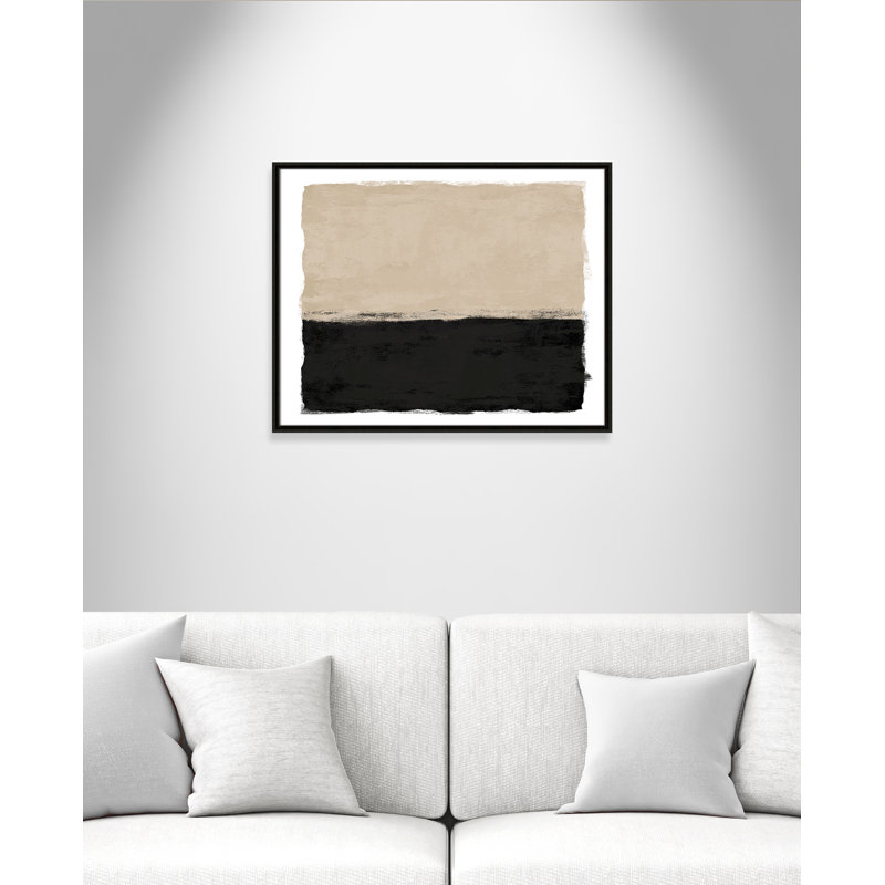 Clair de lune II - Version paysage par Natalie Carpentieri, Toile avec cadre, L 29,5 po x H 23,5 po, Flottant espresso
