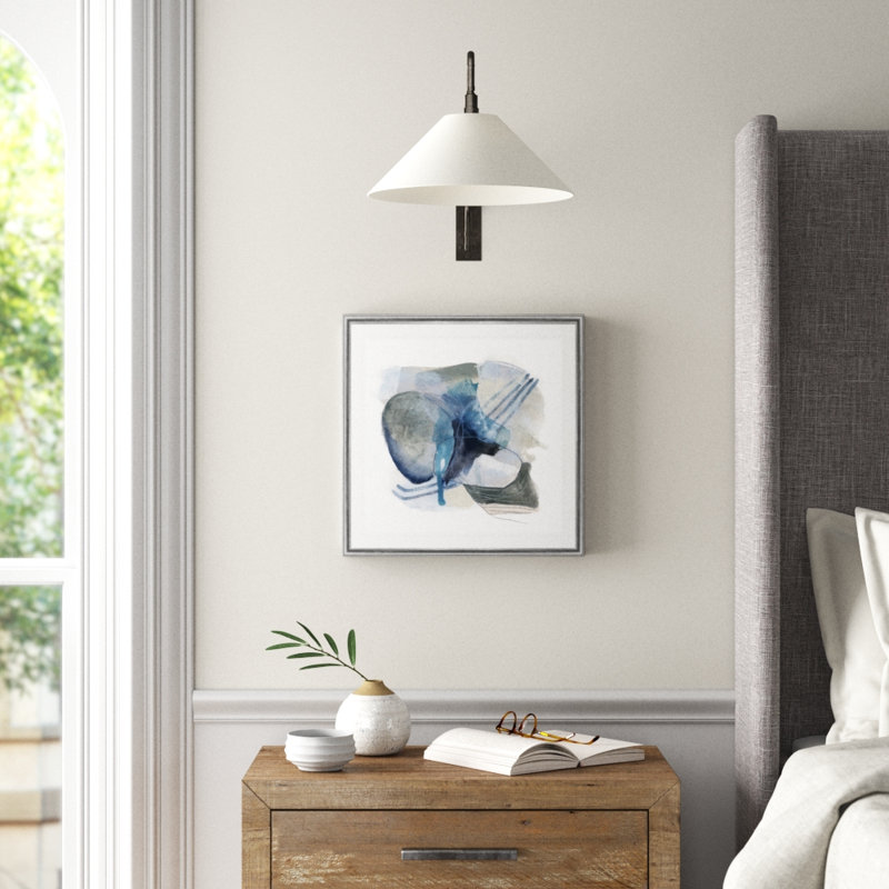 «Stone Ellipses II», reproduction d'art sur toile, Cadre argenté, H 17,5 po x l 17,5 po x P 1,5 po