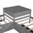 117.6" W L-Shaped Platform Bed With Trundle And Drawers, Linked With Built-In Desk, Twin, Grey-1650688100