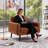 38“ Wide  Oversized Upholstered Armchair Accent Chair Faux Leather  -1188543901