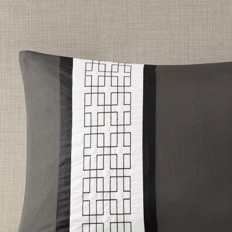 Édredon pour grand lit 8 pièces Hotel Style - gris foncé