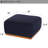 Square Solid Wood Fabric Ottoman-792026057