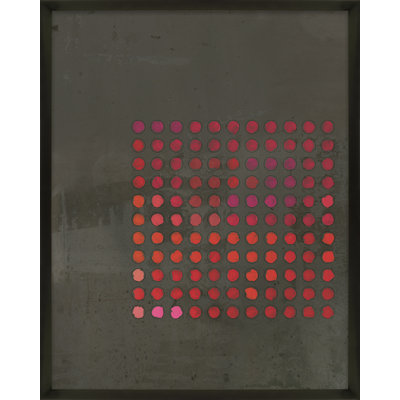 «Peters Circles in Squares 12» par Jacques Pilon, reproduction d'art sur papier encadrée