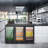 Kalamera three-door 11.2cu.ft back bar undercounter commercial beverage cooler